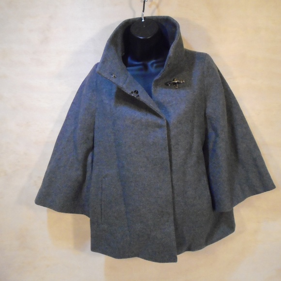 Fay Jackets & Blazers - Fay Virgin Wool Blend Crop Sleeve Virginia Coat